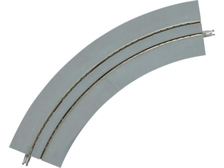 TOMYTEC 4 Tram-Gleise, gebogen, Mini Curved, mit breiter Bet
