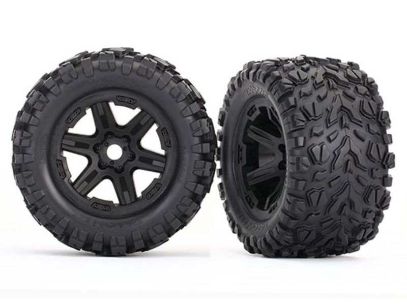 TRAXXAS Reifen auf Felge schwarz montiert (Talon EXT 3.8)