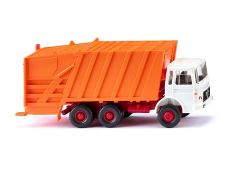 Wiking HO Pressmüllwagen (MAN) - weiß/kommunalorange