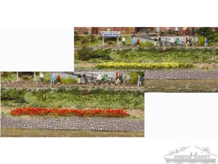 HEKI 10 Grasstreifen gelb-rot, 100 mm lang, 5-6 mm hoch