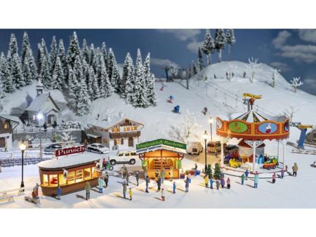 Faller HO  Aktions-Set Weihnachtsmarkt