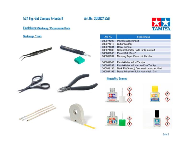 Tamiya 1:24 Fig.-Set Campus Friends II