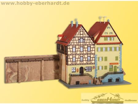 Kibri N Haus auf der Mauer Schwäbisch Hall, 2 Stück 