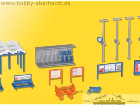 Kibri H0 Deko-Set Rund um den Bahnhof