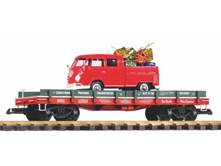 PIKO G-Autotransportwagen Weihnachten mit VW Kombi
