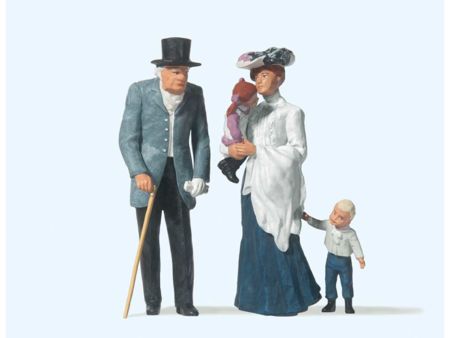 Preiser 1:22,5   Alter Herr, Dame mit Kindern