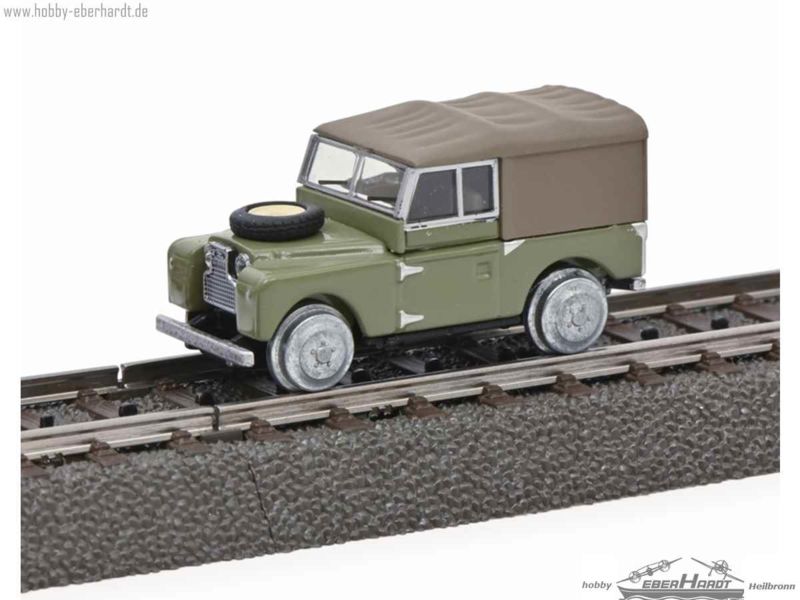 Schuco Land Rover Schienenfahrzeug 1:87