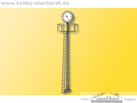 Viessmann H0 Beleuchtete Bahnhofsuhr auf Gittermast,LED weiß