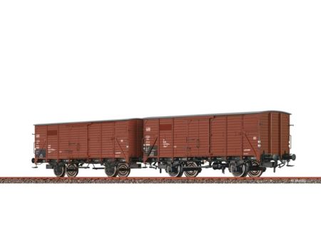 BRAWA  H0 Gedeckter Güterwagen Gklm191 DB, 2er-Set IV