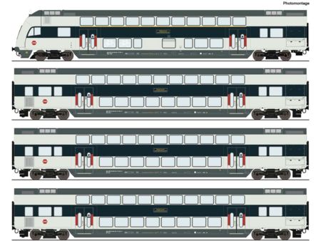 Roco HO 4-tlg. Set: Doppelstockwagen, DSB