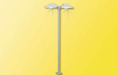 Viessmann N Moderne Bahnsteigleuchte doppelt, 2 LEDs weiß 