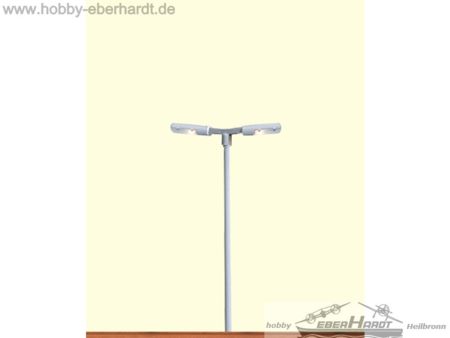 BRAWA  H0 Bahnsteigleuchte, 2-fach, Stecksockel mit LED