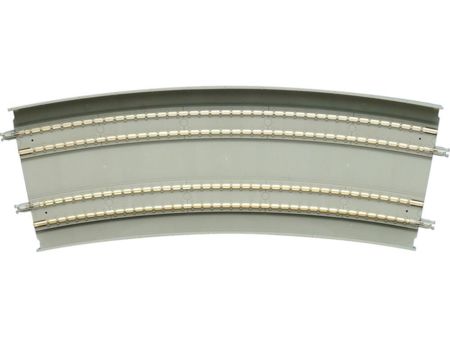TOMYTEC 2 Doppelgleise, gebogen, in Beton-Viaduktbet., 22,5°