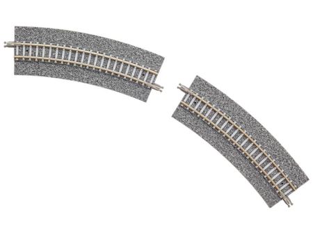 TOMYTEC 4 Gleise, gebogen, mit breiter Schotterbet., 45°, r 