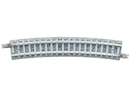TOMYTEC 4 Gleise, gebogen, in Schotterbettung, 15°, r 391 mm