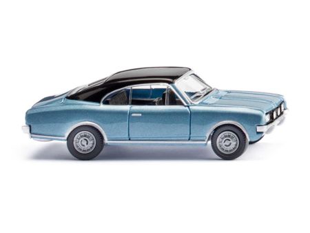 Wiking HO Opel Commodore A Coupé - polarblau-metallic