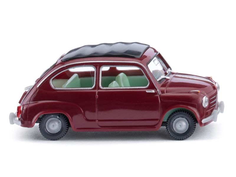 Wiking HO Fiat 600 - weinrot