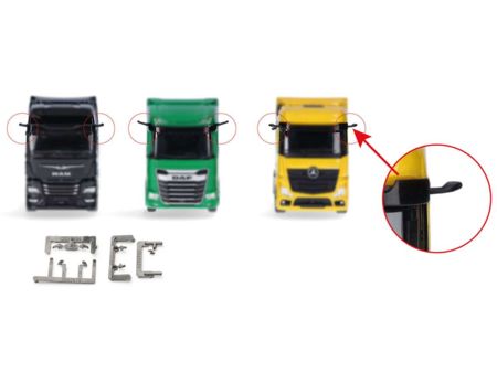 Herpa HO  Spiegelkameras MB,MAN,DAF,je5