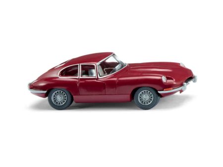 Wiking HO Jaguar E-Type Coupé  - purpurrot