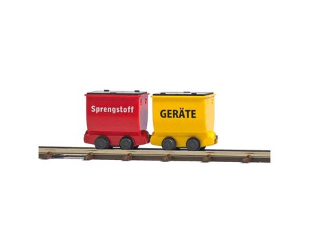 Busch HO Zwei Loren für Geräte und Spr