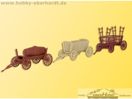 Kibri H0 Landwirtschaftliche Anhänger Oldies, 3 Stück