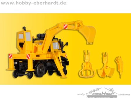 Kibri H0 Zweiwege UNIMOG mit Heckbagger