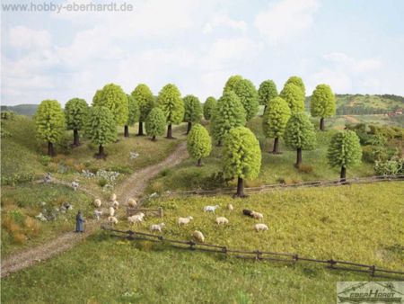 NOCH H0/TT Laubbäume 10 St. 5-9cm