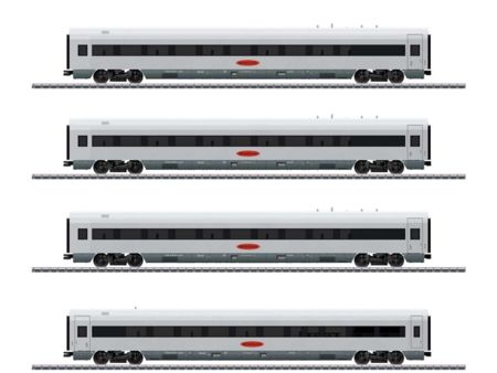 PIKO HO 4tlg. Personenwg.-Set Metropolitan DB AG V