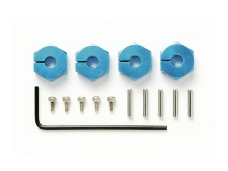 Tamiya Radmitnehmer (4) Alu 5mm blau