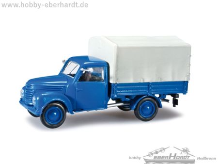Herpa Framo V901/2 Planen LKW, blau