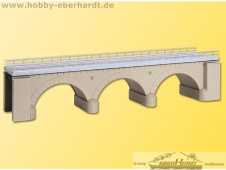 Kibri H0 Steinbogenbrücke mit Eisbrecherpfeilern gerade
