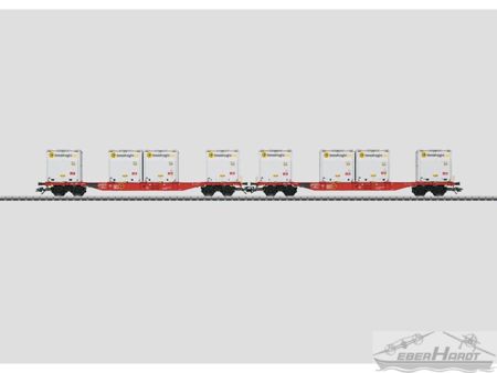Märklin HO Container-Tragwagen-Set mit WoodTainer Container