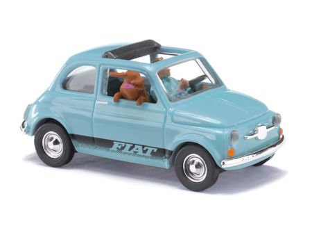 Busch HO Fiat 500 mit Fahrer und Hund