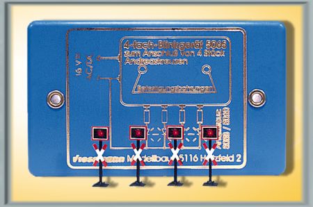 Viessmann N Andreaskreuze, 4 Stück mit Blinkelektronik