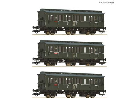 Roco HO 3-tlg. Set: Abteilwagen, PKP