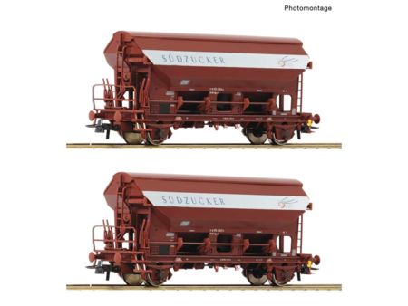 Roco HO 2-tlg. Set: Schwenkdachwagen, DB