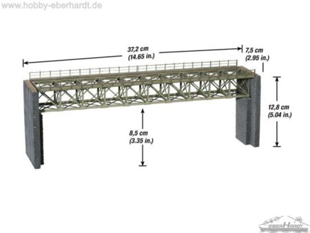 NOCH H0 L-C Stahlbrücke, 37,2 cm