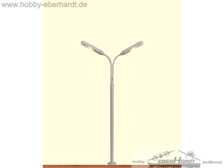BRAWA  H0 Peitschenleuchte, 2-fach, Stecksockel mit LED