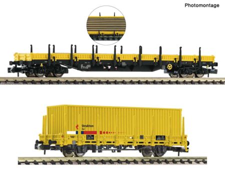 Fleischmann N  2-tlg. Set: Rungenwagen, Strukton Rail