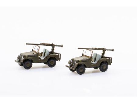 ACE 1/87 Set mit 2 Jeep PAK58 Panzer-Abwehr Kompanie BAT