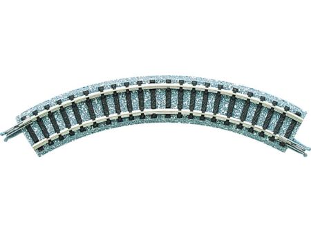 TOMYTEC 4 Gleise, gebogen, Mini Curved, in Schotterbettung, 