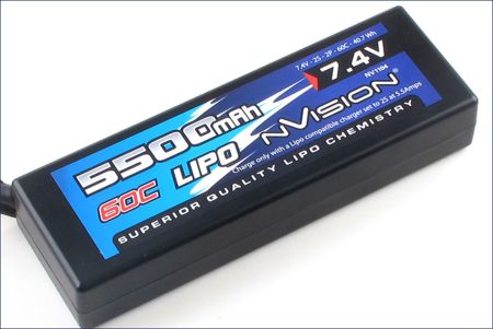 nVision Racing Lipo 5500 60C 7,4V 2S Deans