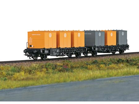 Trix HO Behältertransport-Doppelwagen Laabs