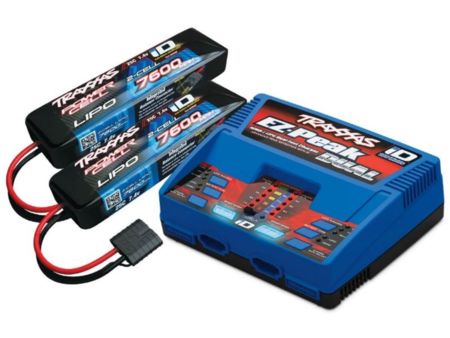 TRAXXAS DUAL EZ-Peak Plus-Lader 2972G + 2x 2S Lipo 7600mAh 2