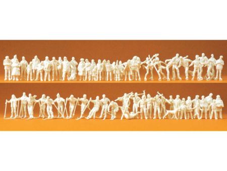 Preiser HO Im Winter. 65 umbemalte Figuren. Bausatz