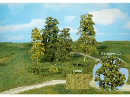 Heki  Blätterbäume u. Büsche, 15 Stück mittelgrün