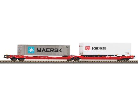 PIKO HO T3000e DB AG  VI,  mit 1x Container 40`Maersk und 1x