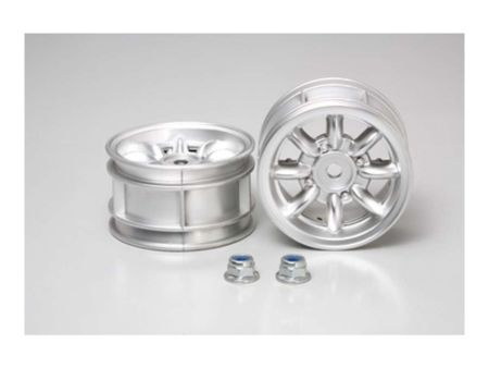Tamiya M-Chassis 8-Spei. Felgen (2) Chrom 24mm