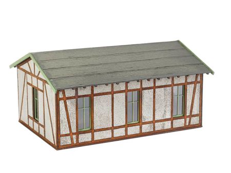 Vollmer H0 Werkstatt mit Putz-/Fachwerkfassade- Polyplate Ba