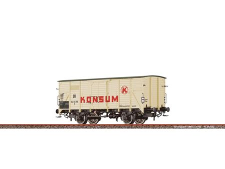 Brawa H0 Gedeckter Güterwagen Gw (G) DR, Epoche IV, Konsum
